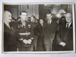 Bulgaria Rare Early Communist Photo Of George Dimitrov And Enver Hoxha,  Albania