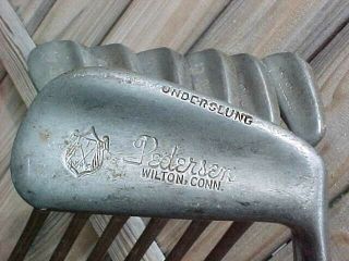 Pedersen Underslung Golf Clubs Rare Old Set Stainless Steel Blade Irons 3 Thru 9