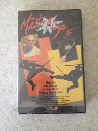 Master Ninja 5 Vhs Rare Oop Big Box 1985 Htf