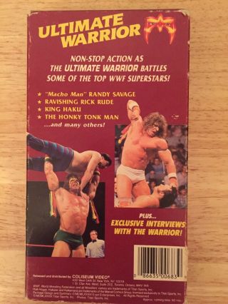 WWF Ultimate Warrior Coliseum Video VHS Rare WWE 2