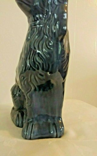 Rare Solid Blue Staffordshire Spaniel Figurines Made in England by Arthur Wood 8