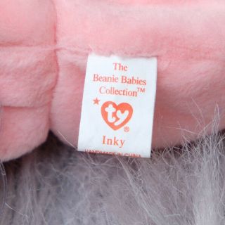 EXTREMELY Rare Inky Ty Beanie Baby With 10 Tag Errors PVC 3