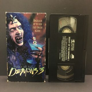 Night Of The Demons 3 Vhs Tape Horror Rare Ex Rental Angela Demon Canadian Press