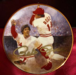 Pete Rose Signed Baseball Plate “rare Gartlan” Real Autograph Gartlan Only Does