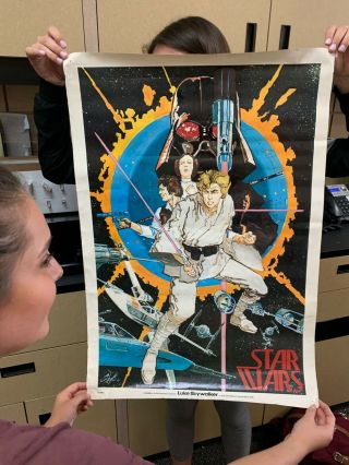 1976 Star Wars Vintage Howard Chaykin Poster 29x20 Very First Rare