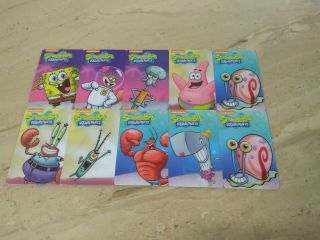 Spongebob Arcade Coin Pusher Dave And Busters Full Set With 2 Rare Gary Cards