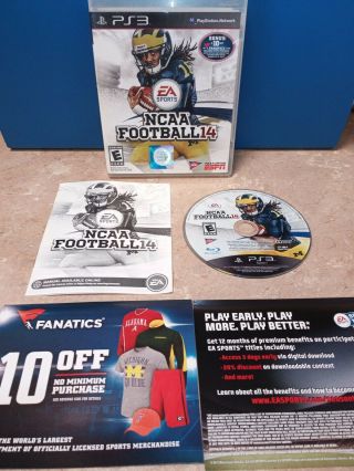 Ncaa Football 14 Ps3 Playstation 3 Rare,  Complete