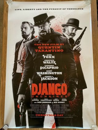 Django Unchained Poster 27x40 Ds Rare Quentin Tarantino