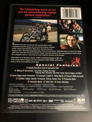 Easy Rider DVD Special Edition Rare & OOP W/Insert Peter Fonda Nicholson 2
