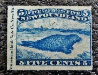 Nystamps Canada Newfoundland Stamp 40 Og H $275 Rare Imprint