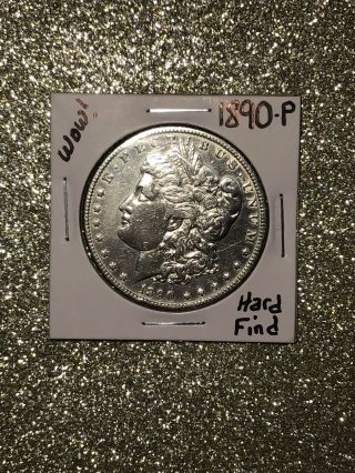 1890 - P Silver Morgan Dollar Au Grade Rare Philadelphia Hard Find Wow