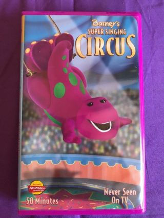 Barney - Singing Circus (vhs,  2000) Rare