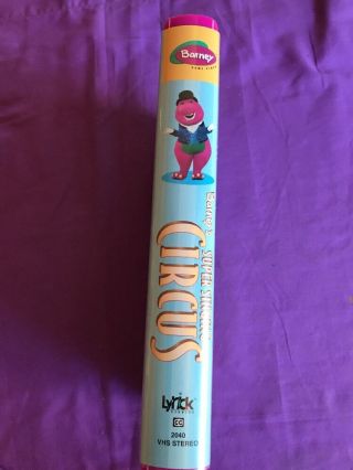Barney - Singing Circus (VHS,  2000) RARE 3