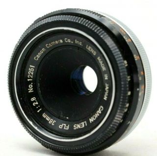 Rare Canon Flp 38mm 1:2.  8 Lens For Pelix Only Tl016a
