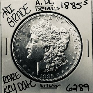 1885 S Morgan Silver Dollar Hi Grade U.  S.  Rare Key Coin 6289