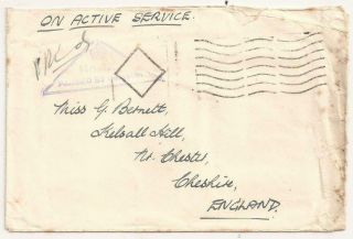 Rare WWII British Letter.  Siege of Malta 1942.  Cheshire Regiment.  Censored Cover 3