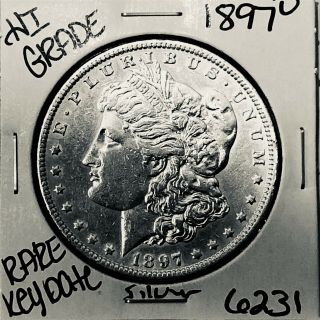 1897 O Morgan Silver Dollar Hi Grade U.  S.  Rare Key Coin 6231