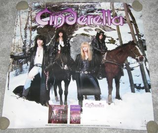 Rare - Cinderella Promo Poster - Long Cold Winter - Orig 1988 - 24x24 - Kiefer