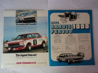 Rare 1974 Bathurst Hardie Ferodo 1000 race programme 2