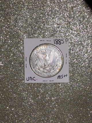 1885 UNC Morgan Silver Dollar US,  BU Rare Coin GEM BU 2