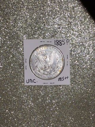 1885 UNC Morgan Silver Dollar US,  BU Rare Coin GEM BU 6