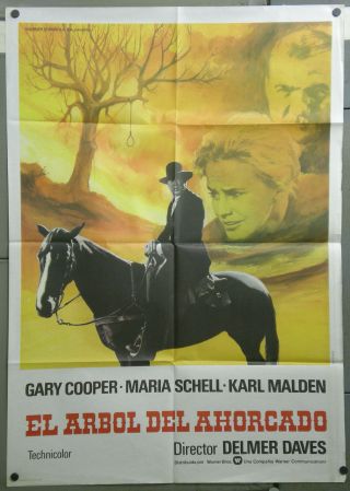 Tn31 The Hanging Tree Gary Cooper Delmer Daves Rare 1sh Poster Spain