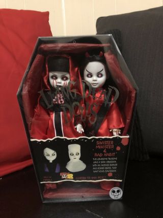 Living Dead Dolls Sinister Minister & Bad Habit Toy2r Rare Variant
