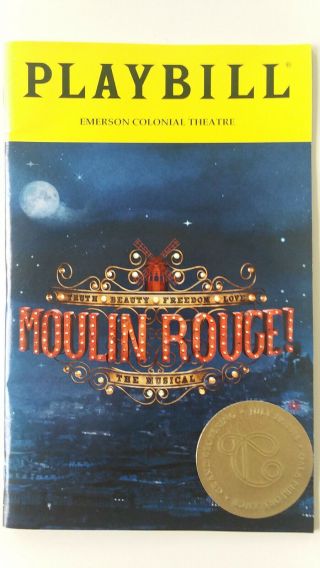 Moulin Rouge The Musical Pre - Broadway Boston Playbill Opening Night Gala Rare