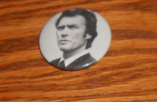 Clint Eastwood Button Pin Promo 1 1/2” Rare