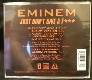 Eminem Just Dont Give A Rare 5 Track Single 1998 3