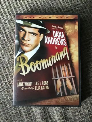 Boomerang (dvd,  1947),  Dana Andrews,  Jane Wyatt,  Rare Oop Fox Film Noir