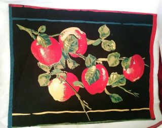 Rare Find April Cornell Red And Gold Apple Cluster Placemats Set Of 8