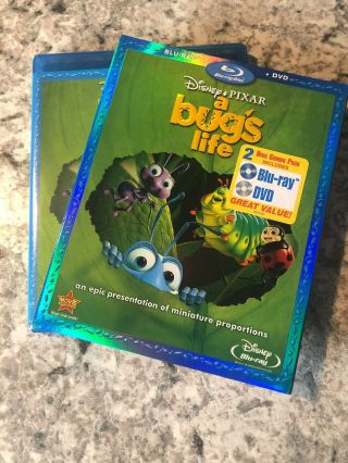 A Bug’s Life Disney Pixar Blu Ray,  Dvd With Slipcover Rare