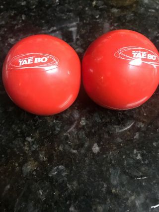 Tae Bo Set Of Two 1/2 - Lb Weighted Resistance Stress Balls Billy Blanks - Rare