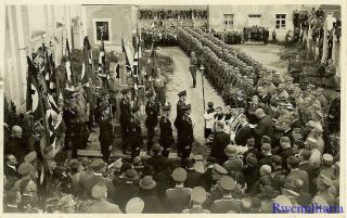Port.  Photo: Rare Overview German Elite Allgem.  & Sturmabteilung Truppe Ceremony