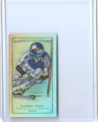 Rare 2016 Goodwin Lindsey Vonn Metal Magician Mini Card 10 11/16 Skiing Great