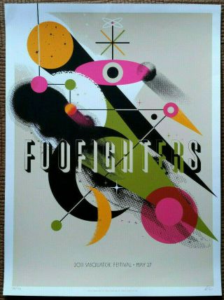 2011 Rare Abstract Foo Fighters Poster George,  Wa - Signed/numbered 26/150