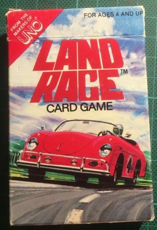 Rare 1982 Land Race Uno Card Game From International Games Inc No.  1085 Complete