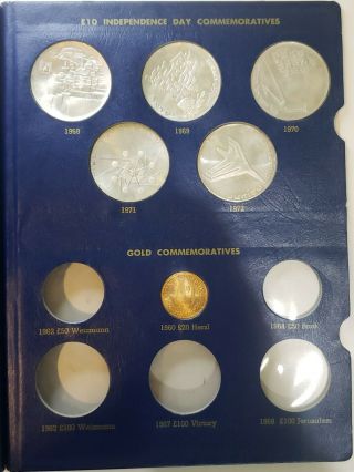 Isreal Commemorative Volume1 Coin Album With Gold (partial Set,  Rare)