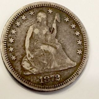 Rare - 1872 - P - Seated Liberty Quarter - 182,  000 Mintage - 90 Silver - Rare