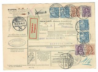 17663) Denmark 1935 Rare Tranport Document With Interesting Franking