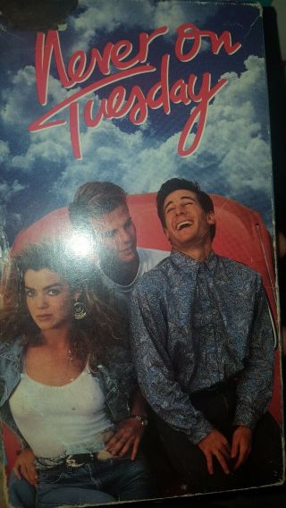 Never On Tuesday Vhs Rare Oop Htf Norstar Home Video