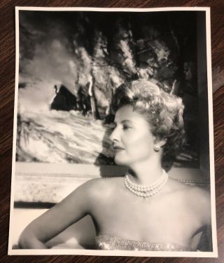Rare John Engstead Stamped Double Weight Photo Barbara Stanwyck Side View