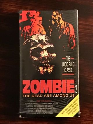 Zombie 2 Vhs Rare Horror Gore Lucio Fulci T - Z Video Edde Entertainment Version