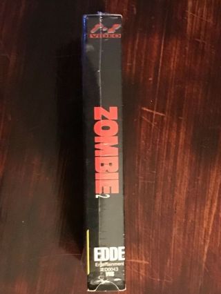 Zombie 2 VHS Rare Horror Gore Lucio Fulci T - Z Video EDDE Entertainment Version 4