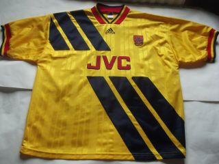 Arsenal 1993 1994 Away Shirt Very Rare Adidas Jvc (xl)