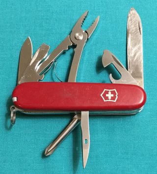 Rare Victorinox Swiss Army Pocket Knife - Red Mechanic - Retired Multi Tool