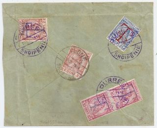 1914 Albania Taxed Cover,  Rare Postage Due Stamps,  Judaica Envelope