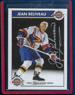 Jean Beliveau 92 - 93 Zellers Signature Series Nrmt (montreal Canadiens) Rare