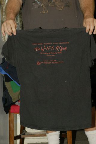 The Black Rider Theater T Shirt William S Burroughs Tom Waits Mega Rare Xl